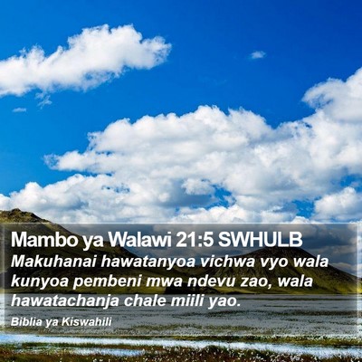 Mambo ya Walawi 21:5 SWHULB Bible Verse Image