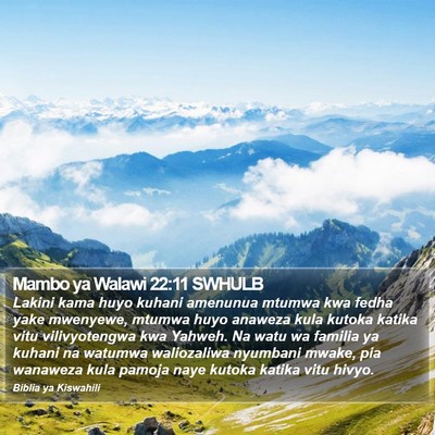 Mambo ya Walawi 22:11 SWHULB Bible Verse Image