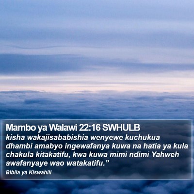 Mambo ya Walawi 22:16 SWHULB Bible Verse Image