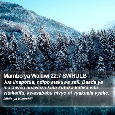 Mambo ya Walawi 22:7 SWHULB Bible Verse Image