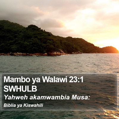 Mambo ya Walawi 23:1 SWHULB Bible Verse Image