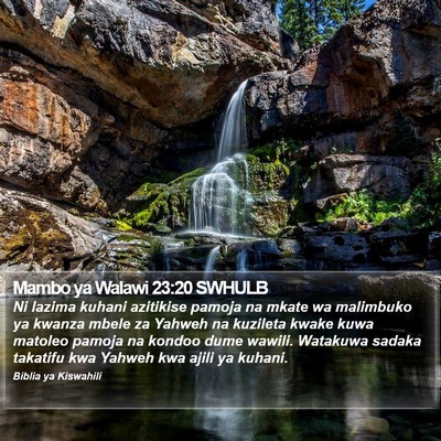 Mambo ya Walawi 23:20 SWHULB Bible Verse Image