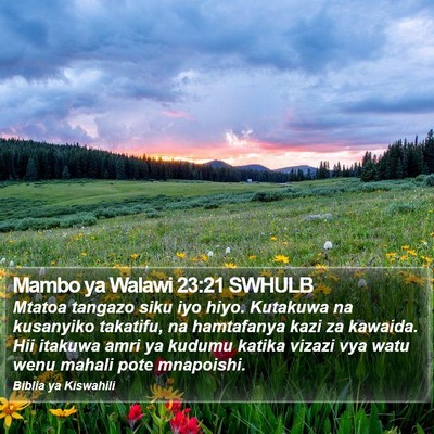 Mambo ya Walawi 23:21 SWHULB Bible Verse Image