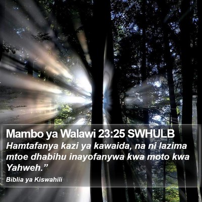Mambo ya Walawi 23:25 SWHULB Bible Verse Image