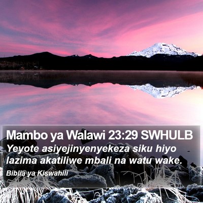 Mambo ya Walawi 23:29 SWHULB Bible Verse Image