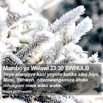 Mambo ya Walawi 23:30 SWHULB Bible Verse Image
