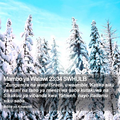 Mambo ya Walawi 23:34 SWHULB Bible Verse Image
