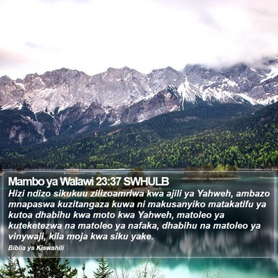 Mambo ya Walawi 23:37 SWHULB Bible Verse Image