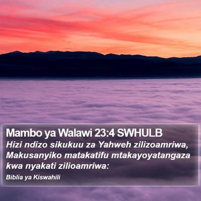 Mambo ya Walawi 23:4 SWHULB Bible Verse Image