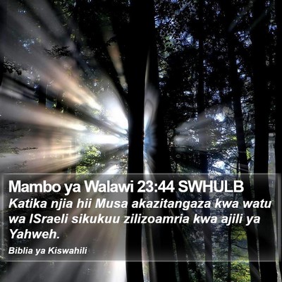 Mambo ya Walawi 23:44 SWHULB Bible Verse Image
