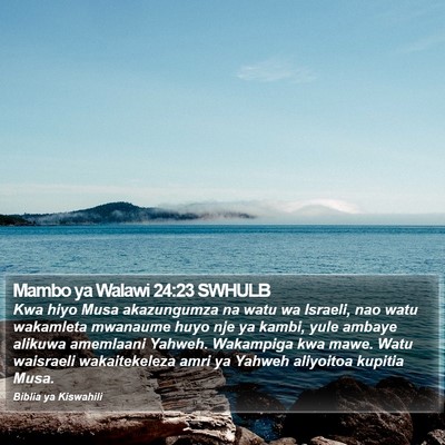 Mambo ya Walawi 24:23 SWHULB Bible Verse Image