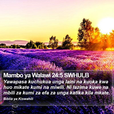 Mambo ya Walawi 24:5 SWHULB Bible Verse Image