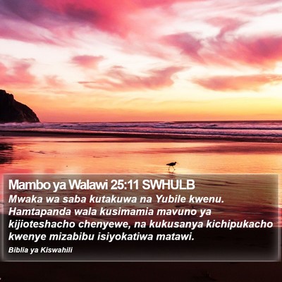 Mambo ya Walawi 25:11 SWHULB Bible Verse Image