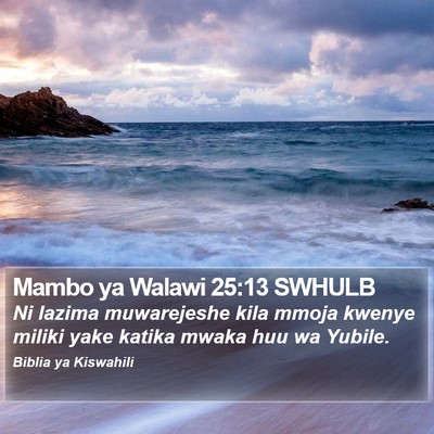 Mambo ya Walawi 25:13 SWHULB Bible Verse Image