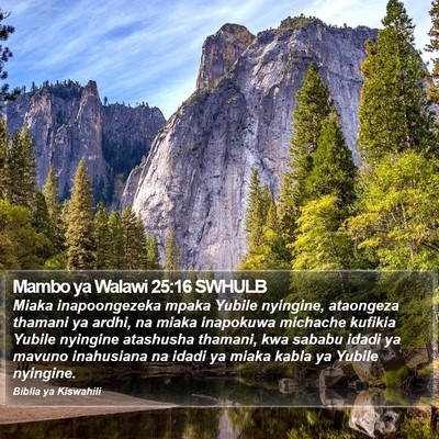Mambo ya Walawi 25:16 SWHULB Bible Verse Image