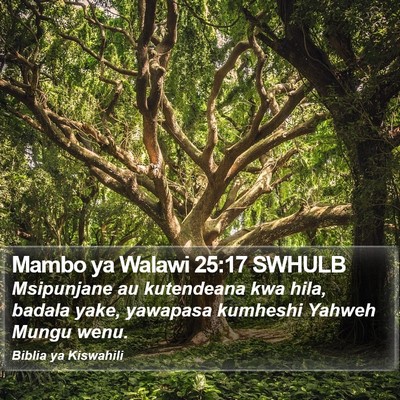 Mambo ya Walawi 25:17 SWHULB Bible Verse Image