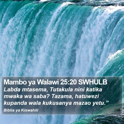 Mambo ya Walawi 25:20 SWHULB Bible Verse Image