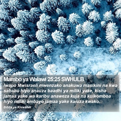 Mambo ya Walawi 25:25 SWHULB Bible Verse Image