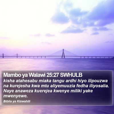 Mambo ya Walawi 25:27 SWHULB Bible Verse Image
