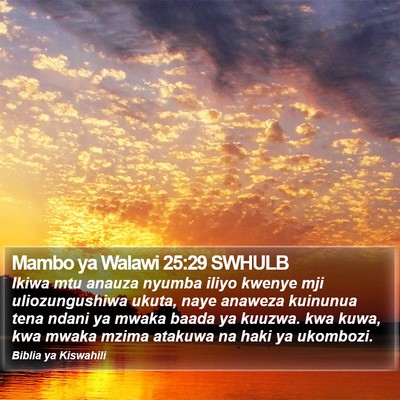 Mambo ya Walawi 25:29 SWHULB Bible Verse Image
