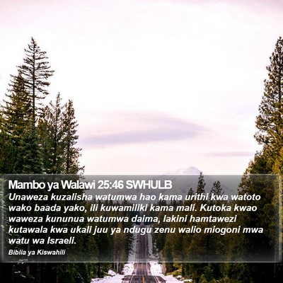 Mambo ya Walawi 25:46 SWHULB Bible Verse Image