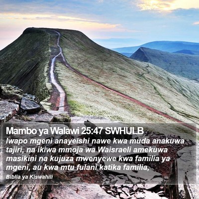 Mambo ya Walawi 25:47 SWHULB Bible Verse Image