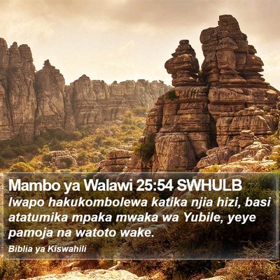Mambo ya Walawi 25:54 SWHULB Bible Verse Image