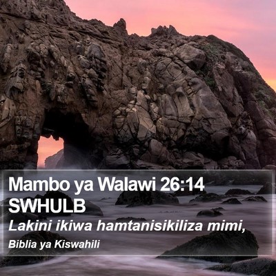 Mambo ya Walawi 26:14 SWHULB Bible Verse Image