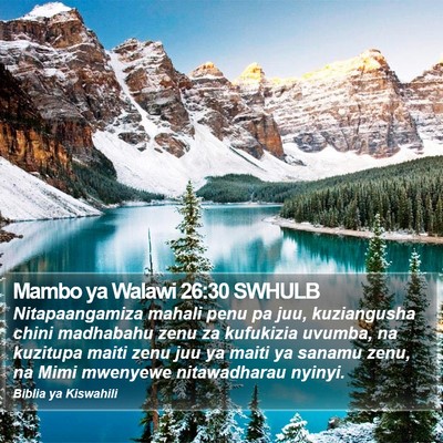Mambo ya Walawi 26:30 SWHULB Bible Verse Image