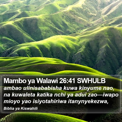 Mambo ya Walawi 26:41 SWHULB Bible Verse Image