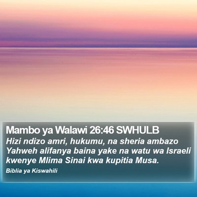 Mambo ya Walawi 26:46 SWHULB Bible Verse Image