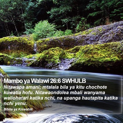 Mambo ya Walawi 26:6 SWHULB Bible Verse Image