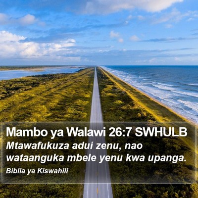 Mambo ya Walawi 26:7 SWHULB Bible Verse Image
