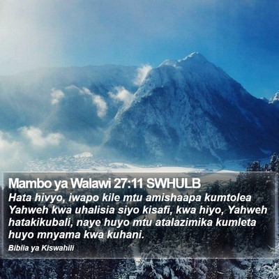 Mambo ya Walawi 27:11 SWHULB Bible Verse Image