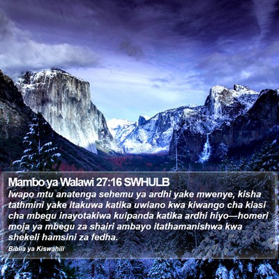 Mambo ya Walawi 27:16 SWHULB Bible Verse Image