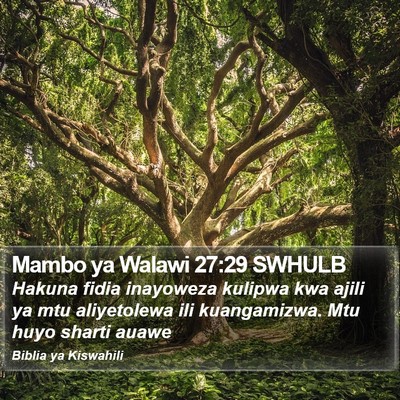 Mambo ya Walawi 27:29 SWHULB Bible Verse Image