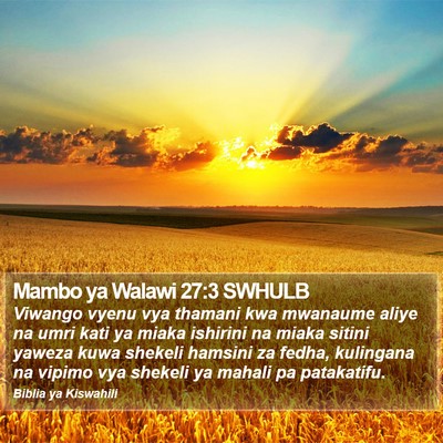 Mambo ya Walawi 27:3 SWHULB Bible Verse Image