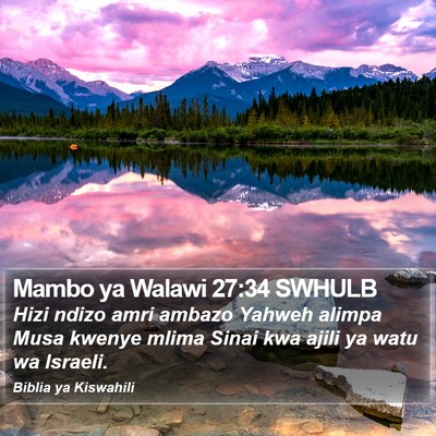 Mambo ya Walawi 27:34 SWHULB Bible Verse Image