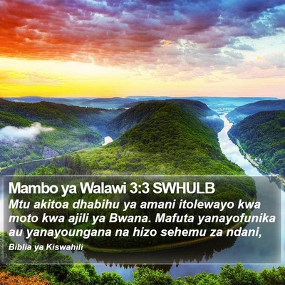 Mambo ya Walawi 3:3 SWHULB Bible Verse Image