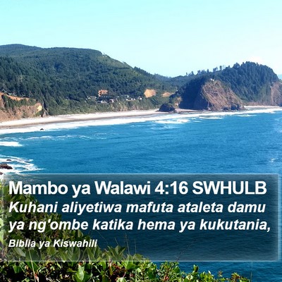 Mambo ya Walawi 4:16 SWHULB Bible Verse Image