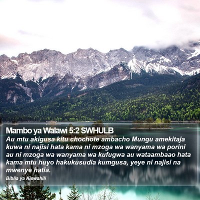 Mambo ya Walawi 5:2 SWHULB Bible Verse Image
