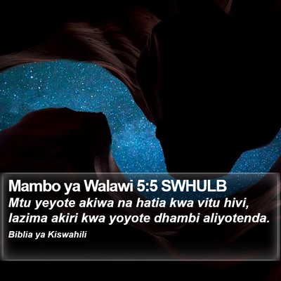 Mambo ya Walawi 5:5 SWHULB Bible Verse Image