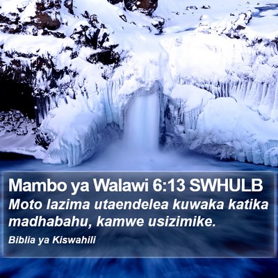 Mambo ya Walawi 6:13 SWHULB Bible Verse Image