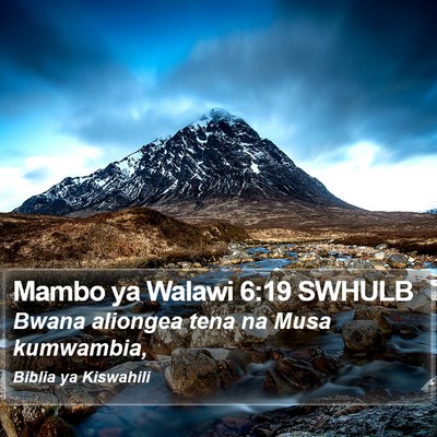 Mambo ya Walawi 6:19 SWHULB Bible Verse Image