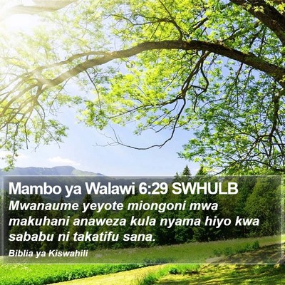 Mambo ya Walawi 6:29 SWHULB Bible Verse Image