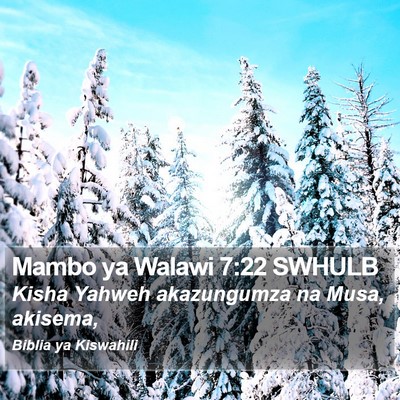 Mambo ya Walawi 7:22 SWHULB Bible Verse Image
