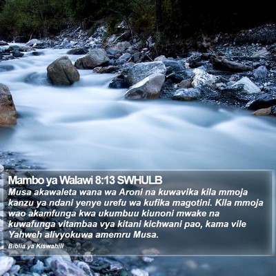Mambo ya Walawi 8:13 SWHULB Bible Verse Image