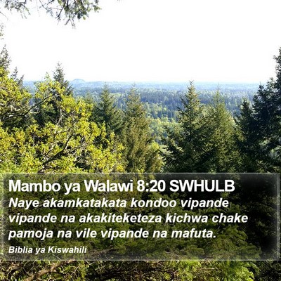 Mambo ya Walawi 8:20 SWHULB Bible Verse Image