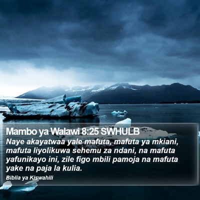 Mambo ya Walawi 8:25 SWHULB Bible Verse Image