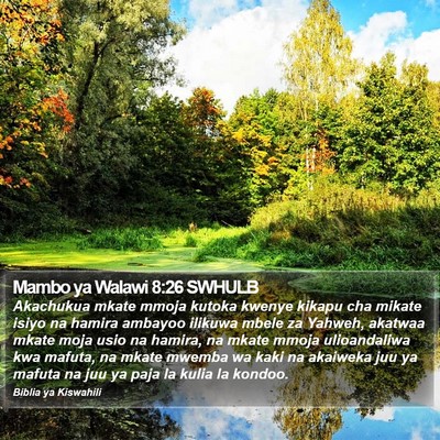 Mambo ya Walawi 8:26 SWHULB Bible Verse Image